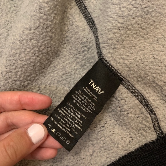 TNA Aritzia Dark Grey Zip Up Hoodie Size XS - Picture 9 of 11